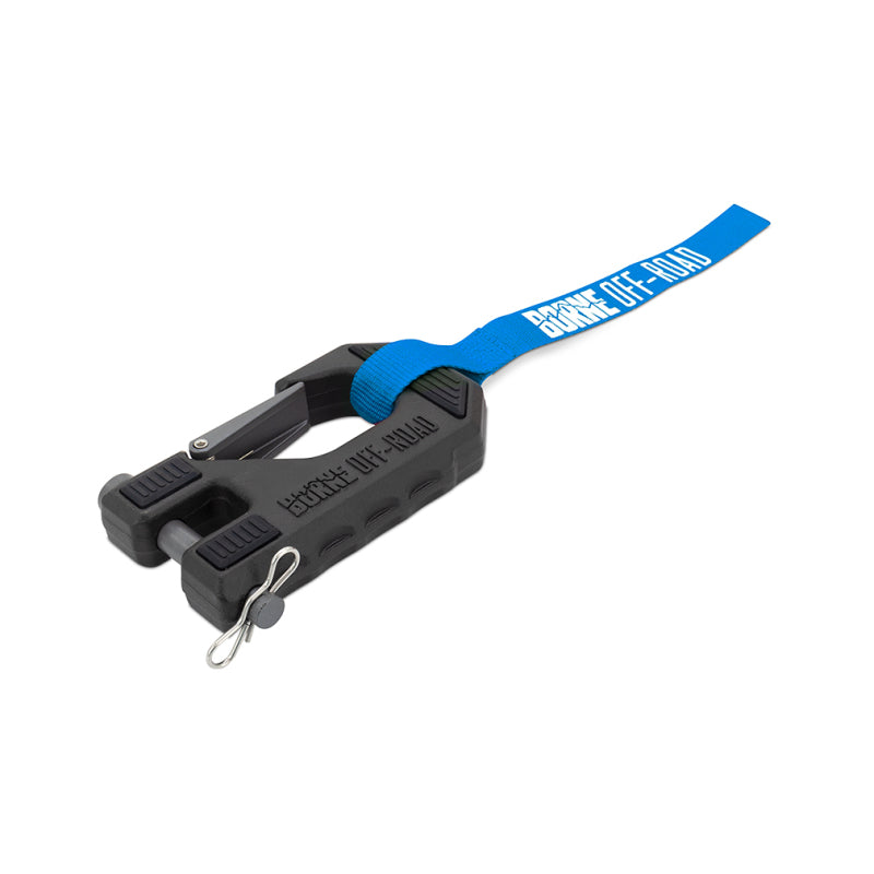 Borne Off-Road Winch Hook - 3/8in Rope - Hand Strap - Black BNWN-SR-38-85KBK