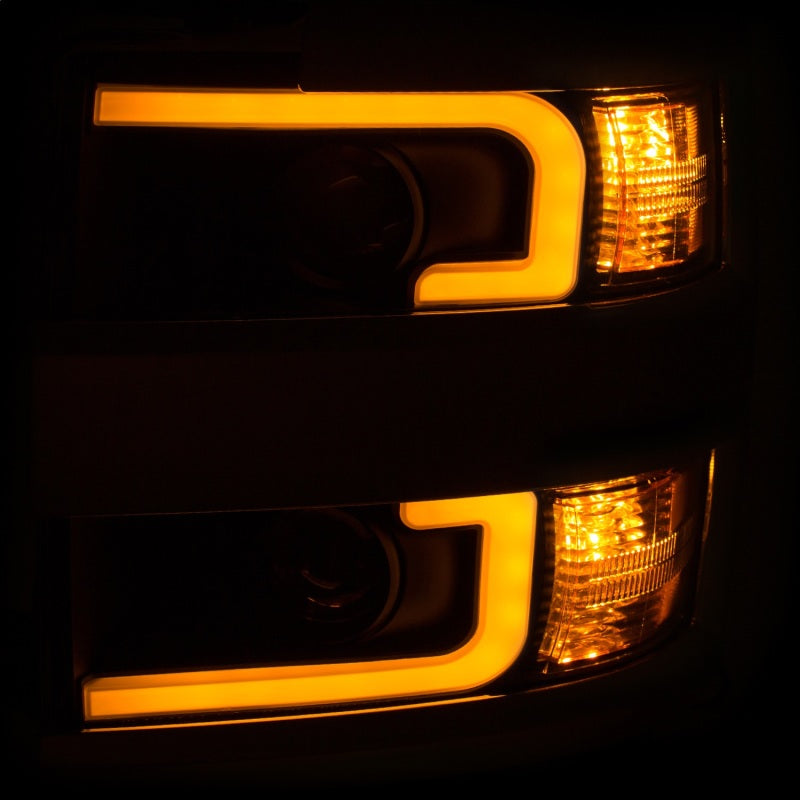 Anzo Projector Headlights 15-17 Chevrolet Silverado 2500HD / 3500HD Black w