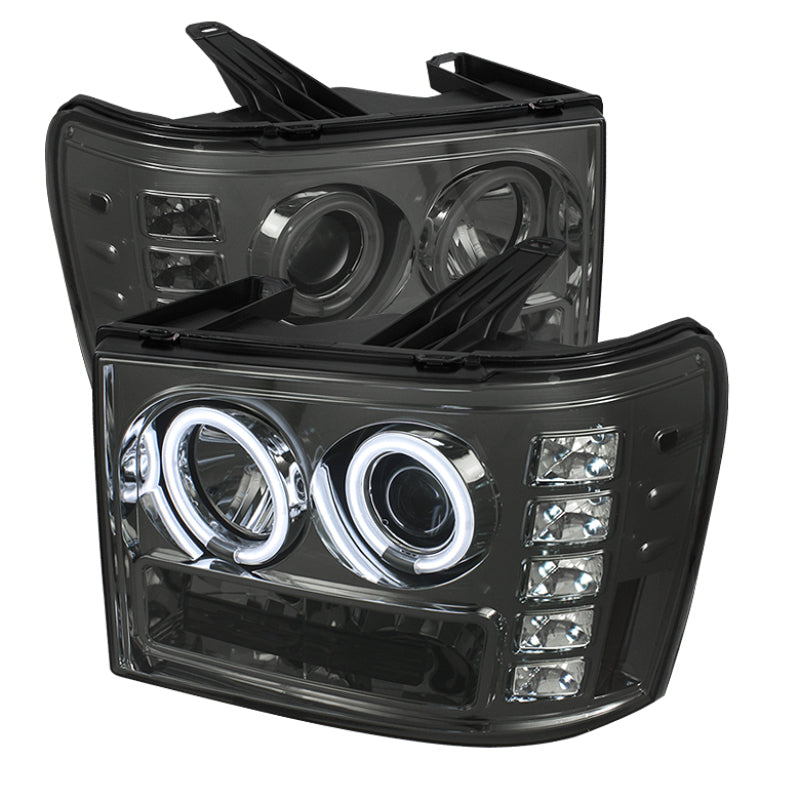 SPYDER GMC Sierra 1500/2500/3500 07-13 Projector Headlights CCFL Halo- LED Smoke PRO-YD-GS07-CCFL-SM 5064172