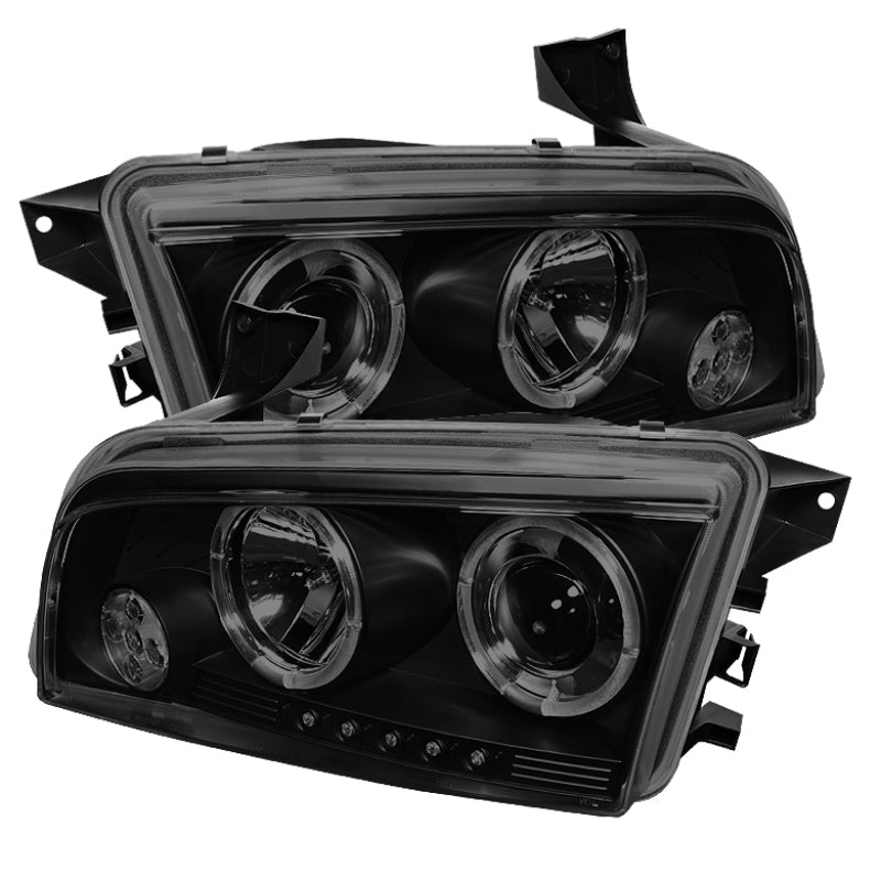 Spyder Dodge Charger 06-10 Projector Headlights Halogen- LED Halo LED Blk Smke PRO-YD-DCH05-LED-BSM 5078353