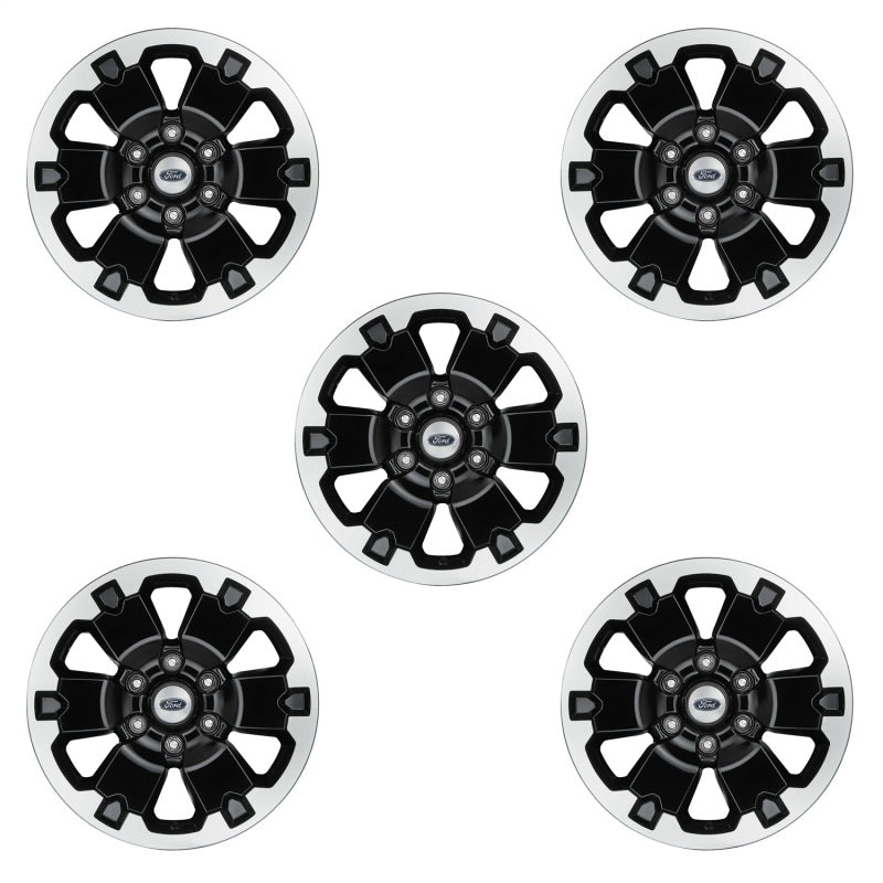 Ford Racing 21-22 Bronco 18in Black Machined Face Wheel Kit M-1007K-BB5
