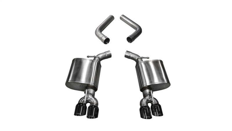 Corsa 15-19 Dodge Challenger 6.4L/17-19 Challenger 5.7L Black Sport Axle-Back Exhaust w/3.5in Tips 21020BLK