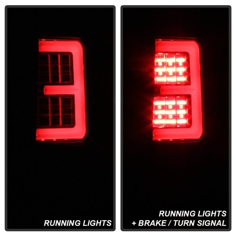 Spyder 07-10 Jeep Grand Cherokee Light Bar LED Tail Lights - Black ALT-YD-JGC07V2-LB-BK 5086655