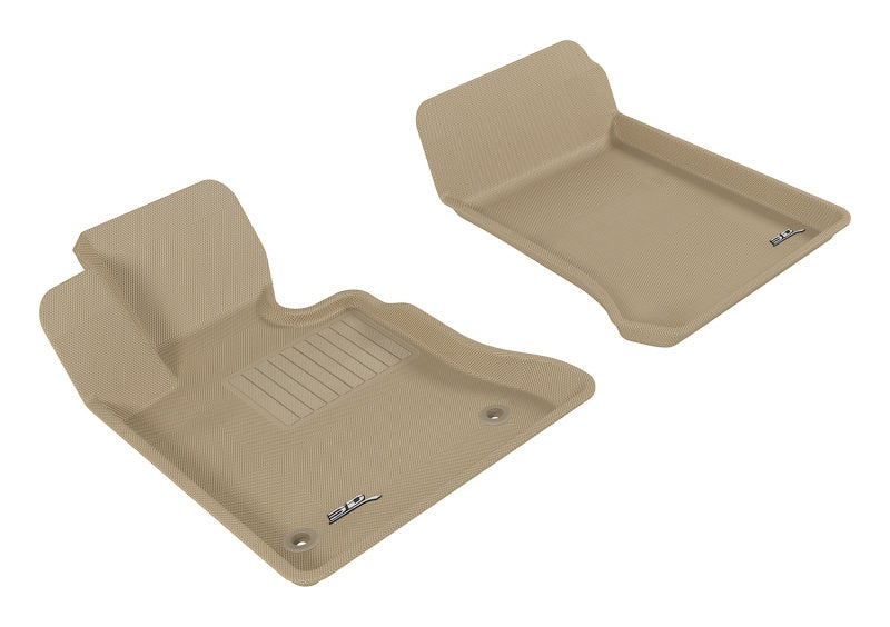 3D MAXpider 2009-2012 Mercedes-Benz GLK-Class X204 Kagu 1st Row Floormat - Tan L1MB05111502
