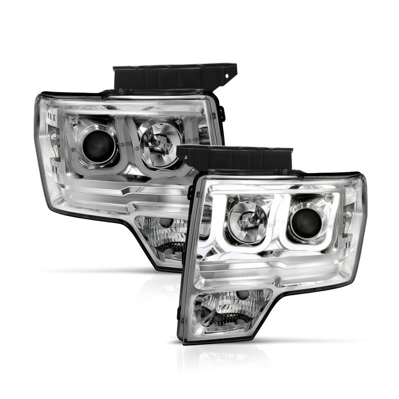 Anzo 2009-2014 Ford F-150 Projector Headlights w/ U-Bar Chrome
