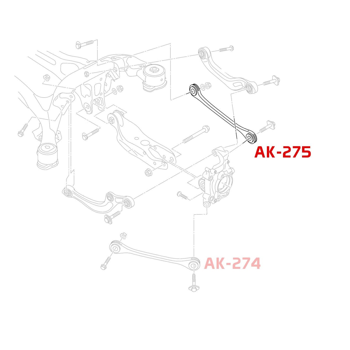 Godspeed Audi A4/A4 Quattro/A4 Allroad/S4 (B9/8W) 2016-23 Adjustable Rear Lateral Arms With Spherical Bearings