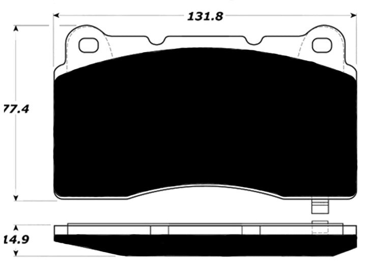 Porterfield Brake Pads for 2006 ACURA TL Brembo Front Caliper