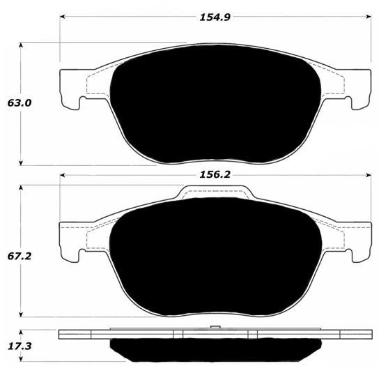 Porterfield Brake Pads for 2011 VOLVO C70 300mm Front Discs