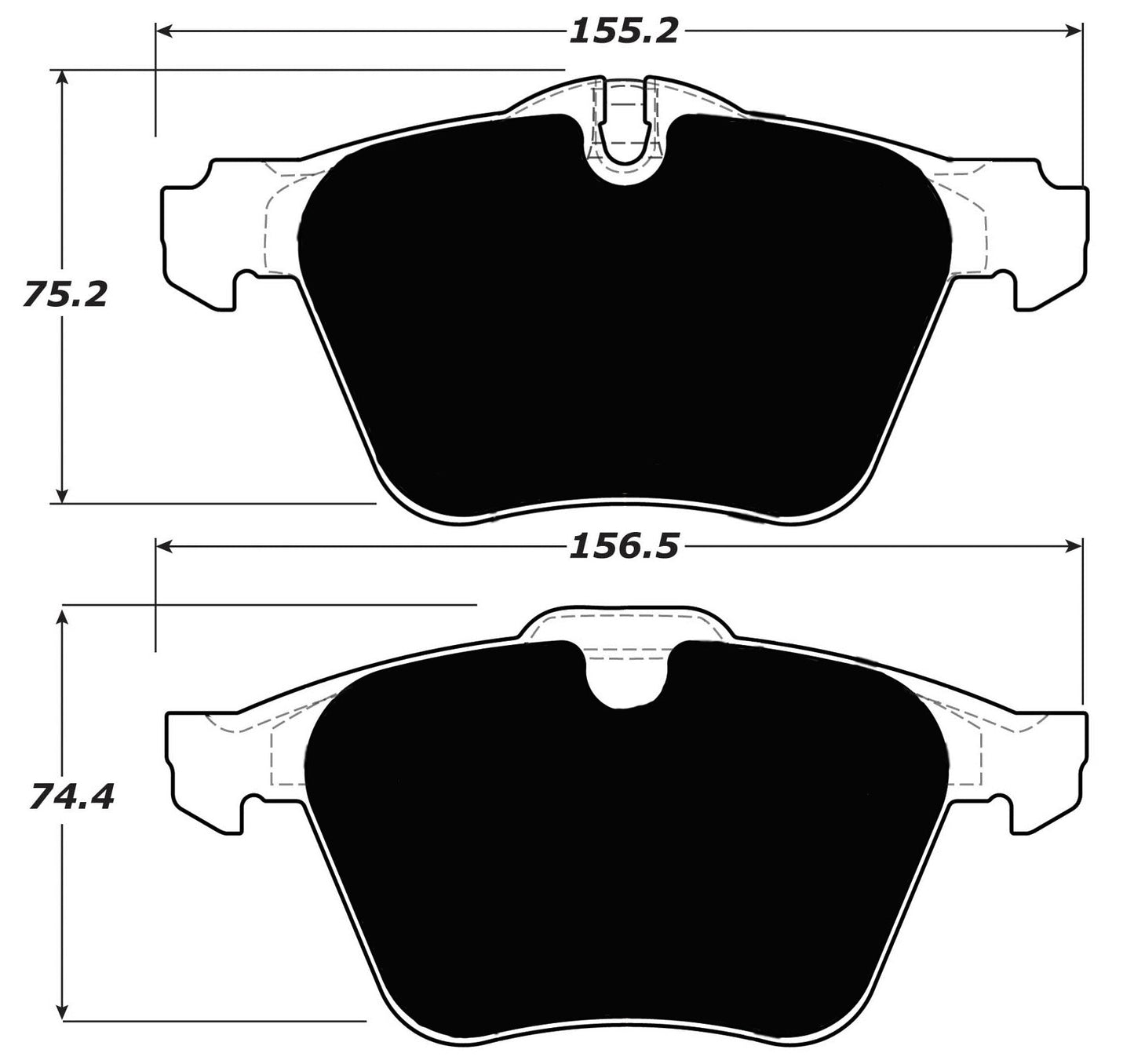 Porterfield Brake Pads for 2014 JAGUAR XF/XFR V6 w/ 355mm FD