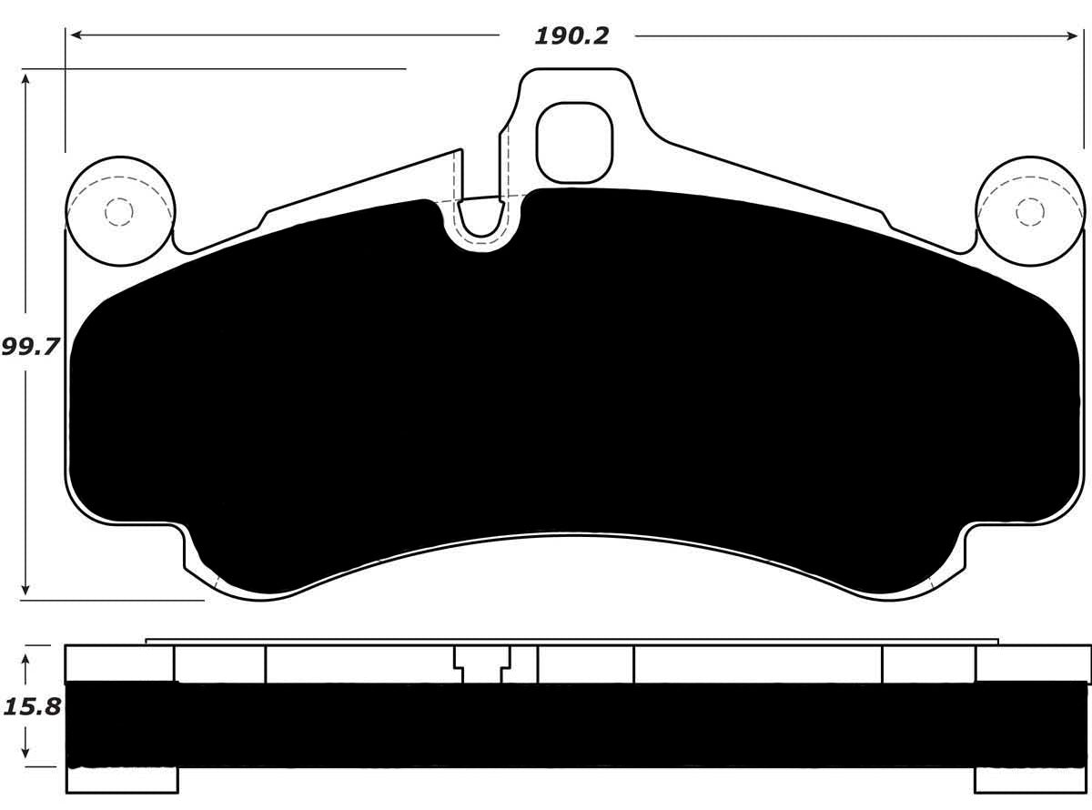 Porterfield Brake Pads for 2011 PORSCHE 911 GT3 w/Iron Discs