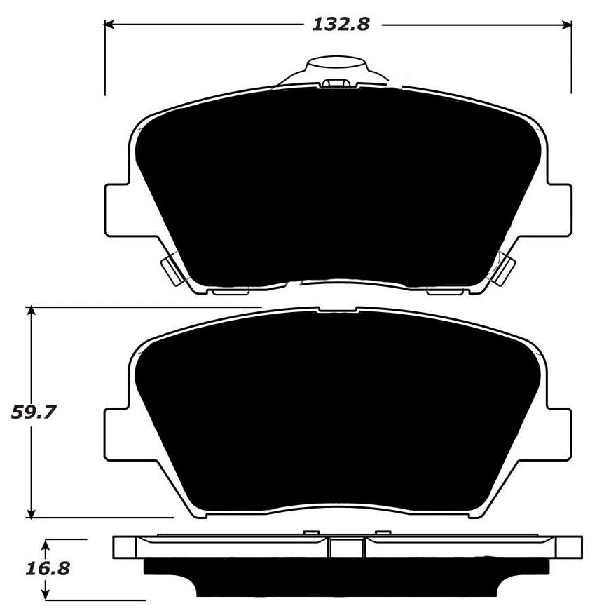 Porterfield Brake Pads for 2015 HYUNDAI AZERA