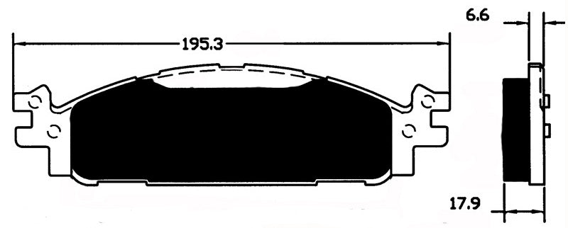 Porterfield Brake Pads for 2012 FORD TAURUS