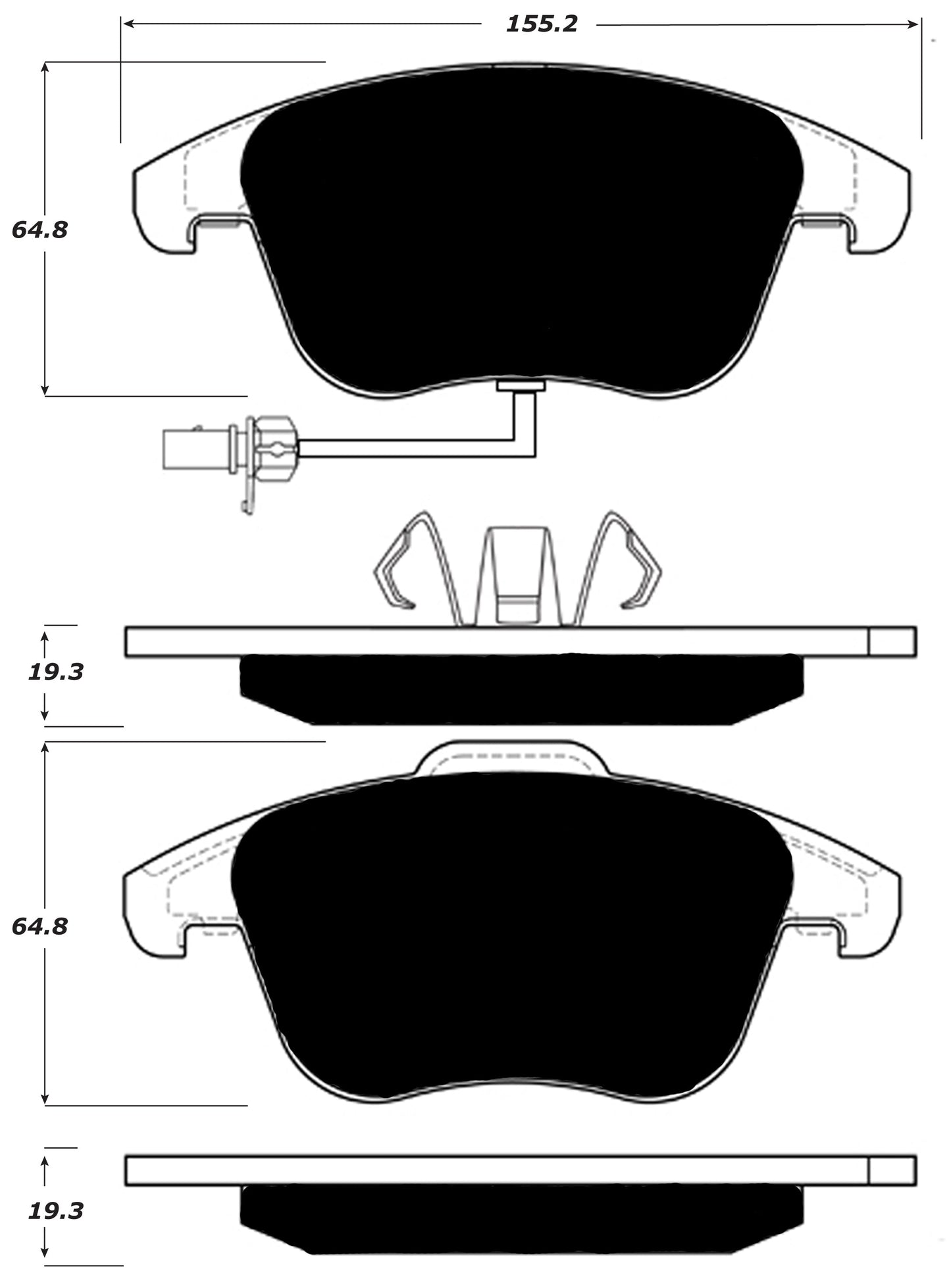 Porterfield Brake Pads for 2010 AUDI A5/A5 Quattro - 314mm Front Disc