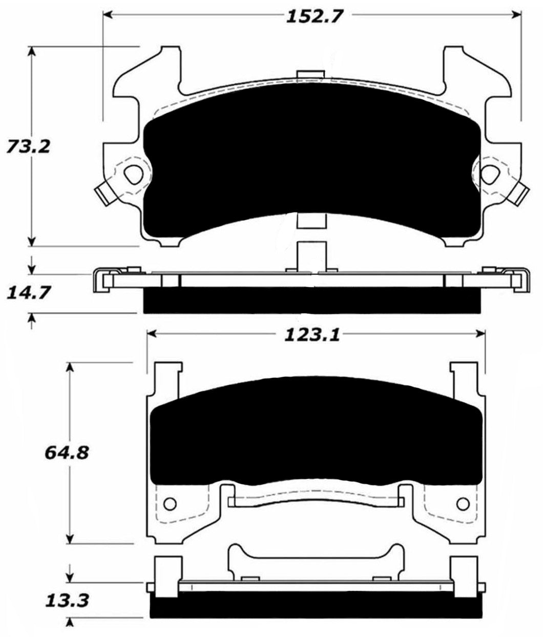 Porterfield Brake Pads for 1988 CHEVROLET S-10 PICKUP 4WD