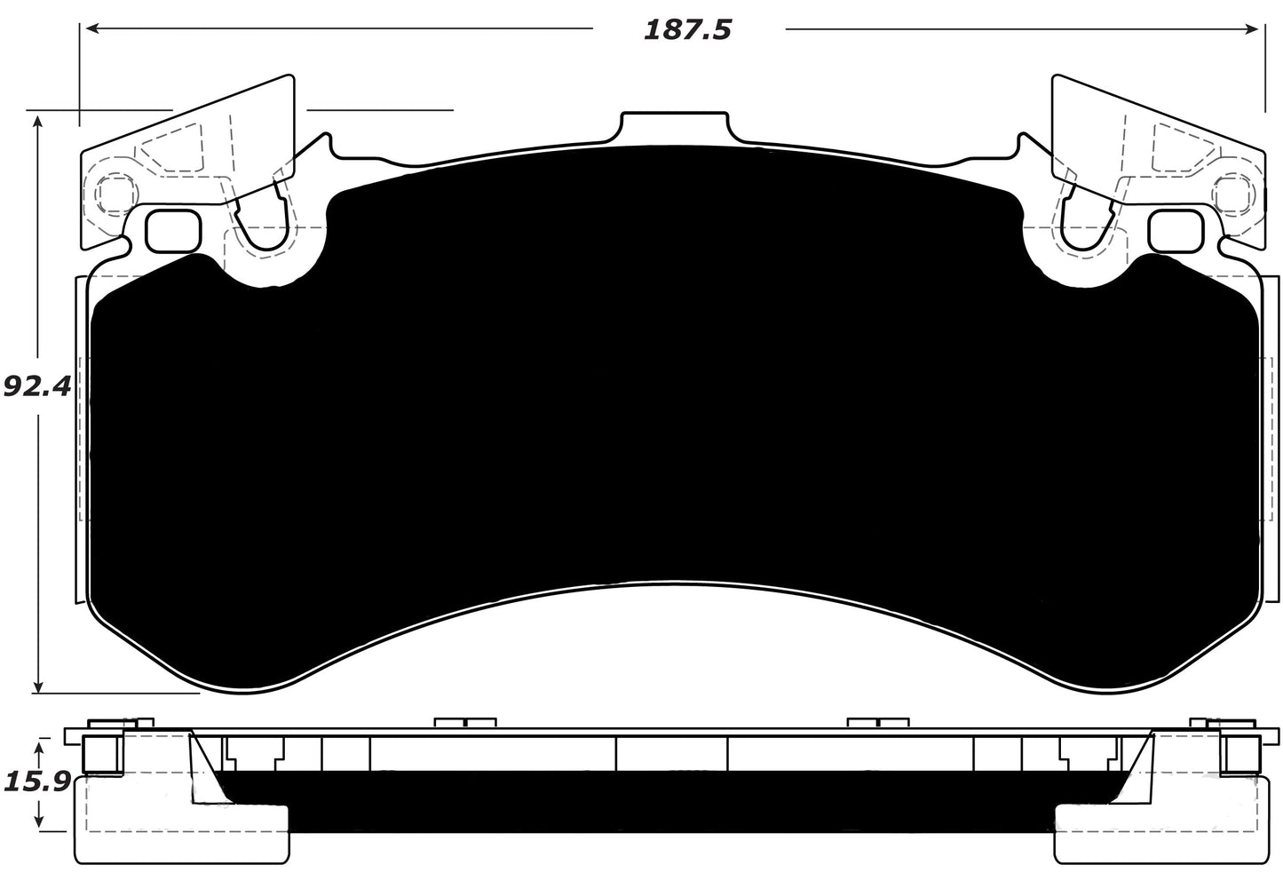 Porterfield Brake Pads for 2013 AUDI S6 - w/Iron Discs
