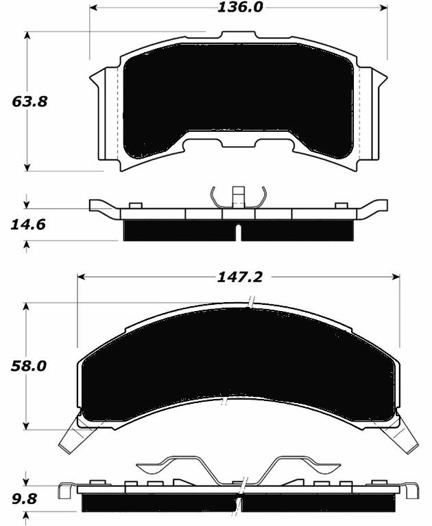 Porterfield Brake Pads for 1986 PONTIAC FIERO