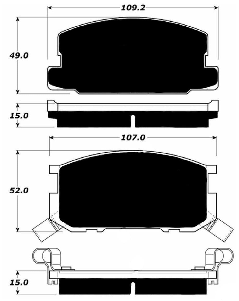 Porterfield Brake Pads for 1985 TOYOTA COROLLA Coupe