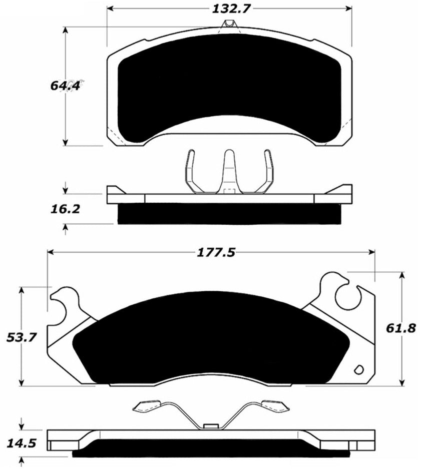 Porterfield Brake Pads for 1990 FORD MUSTANG 4cyl