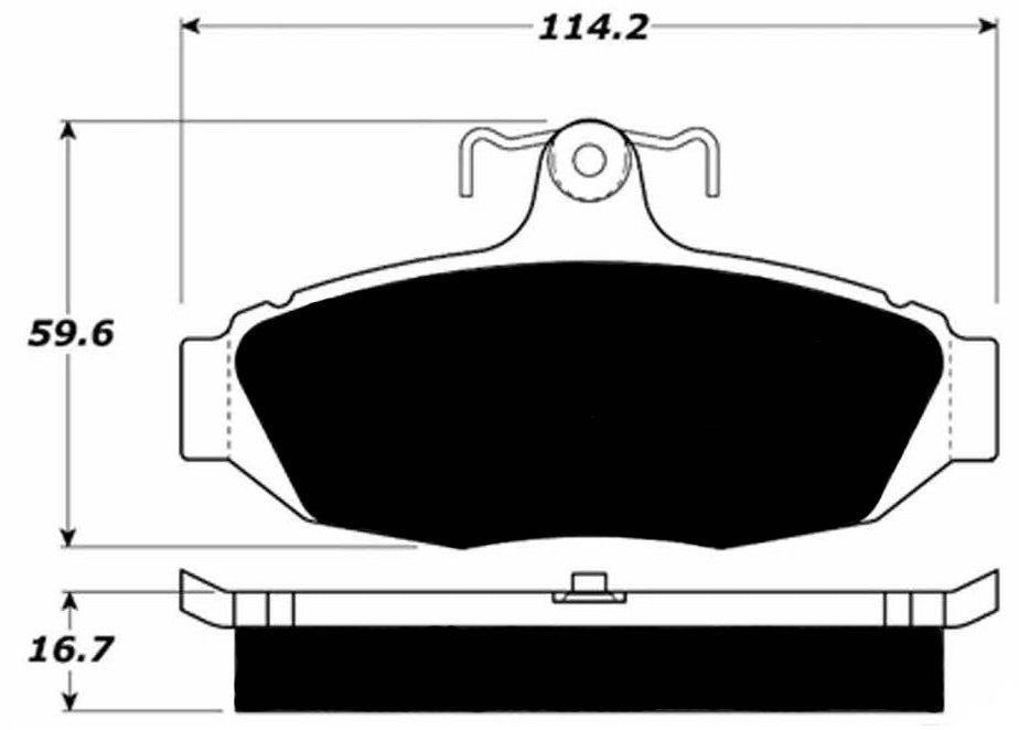 Porterfield Brake Pads for 1987 FORD TAURUS Rear Disc w/steel piston