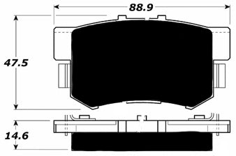 Porterfield Brake Pads for 1996 ACURA TL