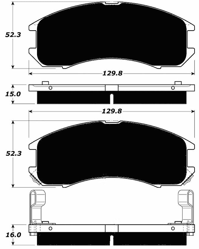 Porterfield Brake Pads for 1988 FORD PROBE R/Disc
