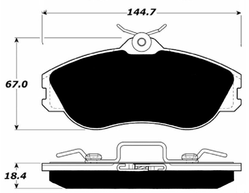 Porterfield Brake Pads for 1987 AUDI 5000 Turbo Gas