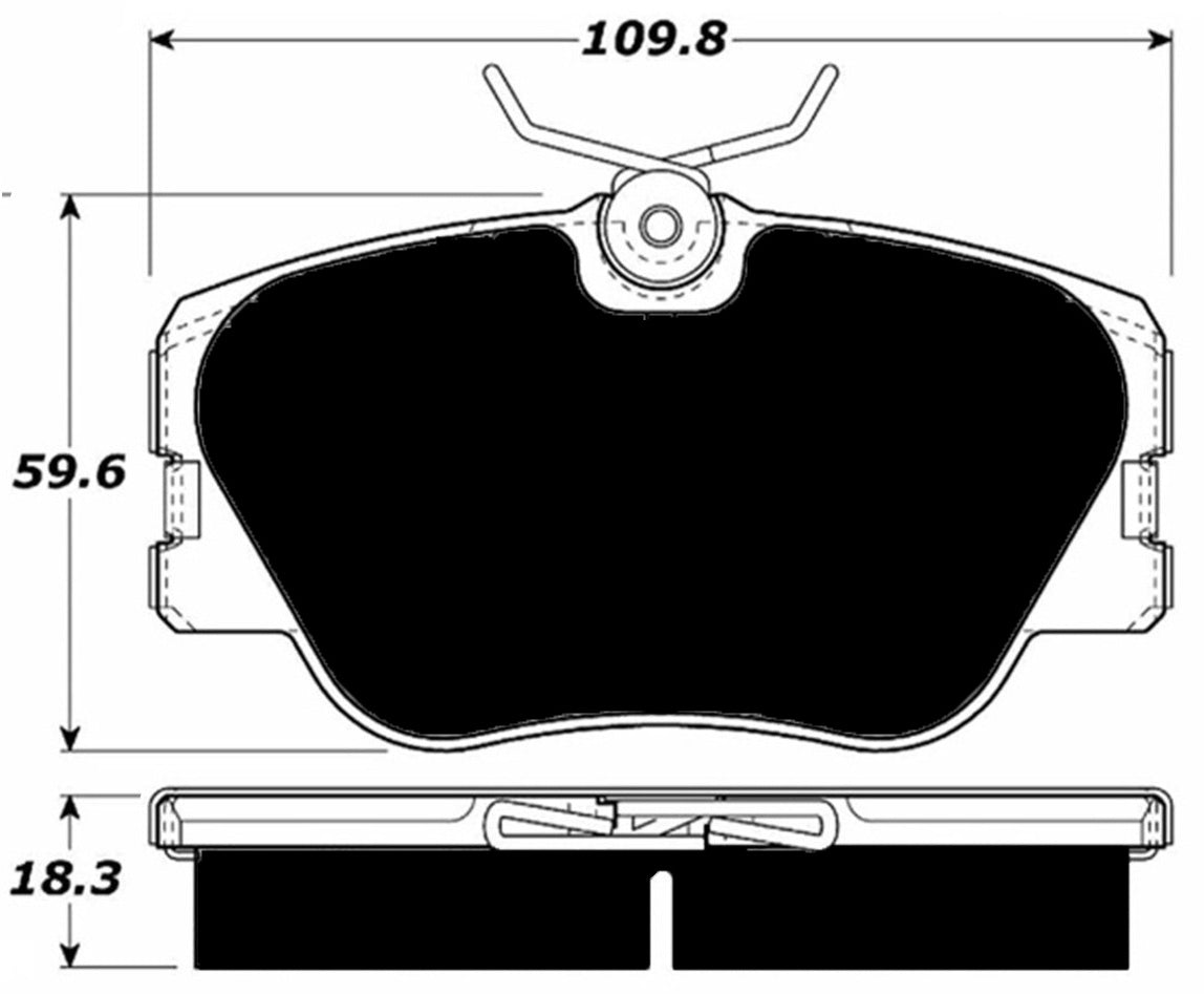 Porterfield Brake Pads for 1988 MERCEDES-BENZ 260E