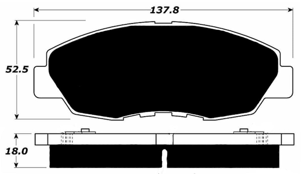 Porterfield Brake Pads for 1991 HONDA ACCORD Sedan - Akebono Front Caliper R/Drum