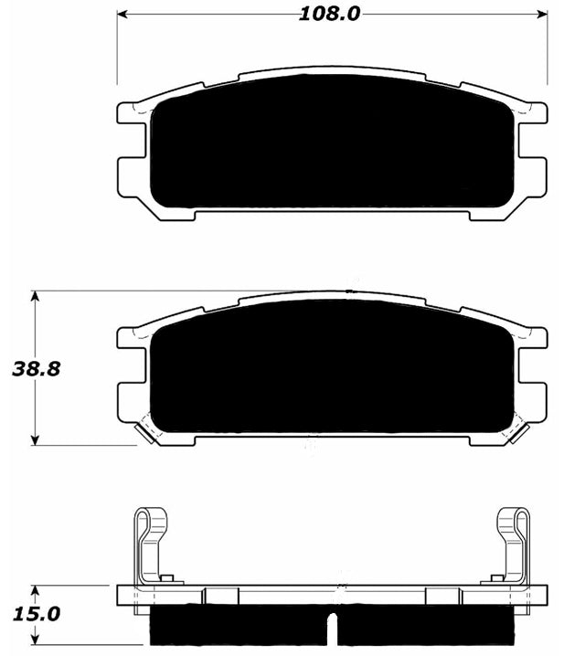 Porterfield Brake Pads for 1996 SUBARU LEGACY WAGON LSi