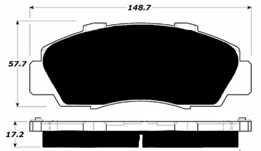 Porterfield Brake Pads for 2000 ACURA INTEGRA Type R