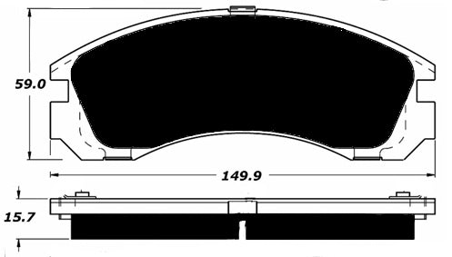 Porterfield Brake Pads for 2001 MITSUBISHI Montero Sport  2WD