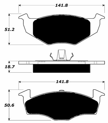 Porterfield Brake Pads for 1997 VOLKSWAGEN JETTA 1.8L
