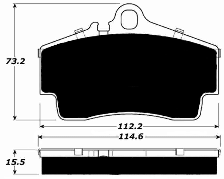 Porterfield Brake Pads for 2000 PORSCHE Boxster
