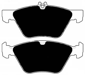 Porterfield Brake Pads for 1998 MERCEDES-BENZ E300 2 Pin Pad Rear Caliper