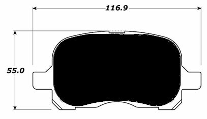 Porterfield Brake Pads for 2000 TOYOTA COROLLA Sedan(Rear Drum)