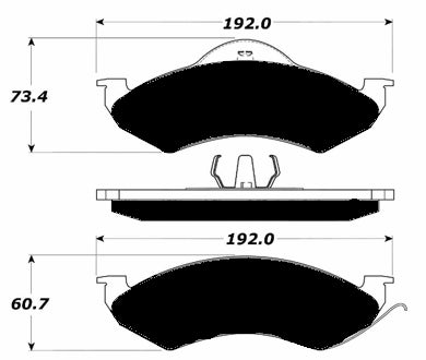 Porterfield Brake Pads for 1999 DODGE DAKOTA 4WD 9'' Rear Shoe