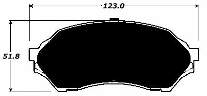 Porterfield Brake Pads for 2000 MAZDA PROTEGE 1.6L Eng