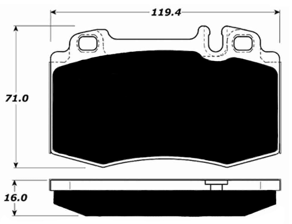 Porterfield Brake Pads for 2000 MERCEDES-BENZ SL600