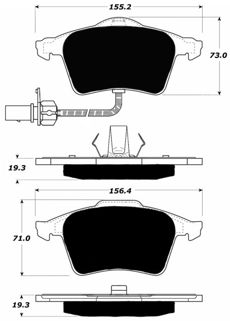 Porterfield Brake Pads for 2001 AUDI Allroad 2 Pad Front Caliper