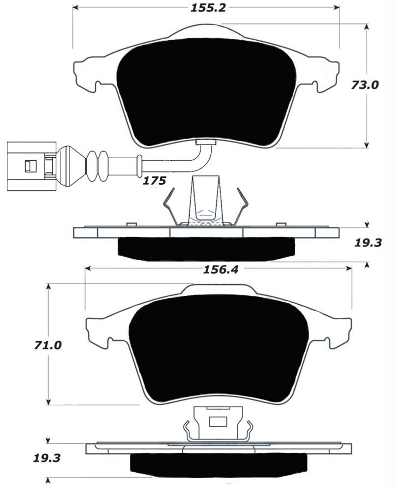 Porterfield Brake Pads for 2012 VOLKSWAGEN CC 3.6L VR6 4-Motion