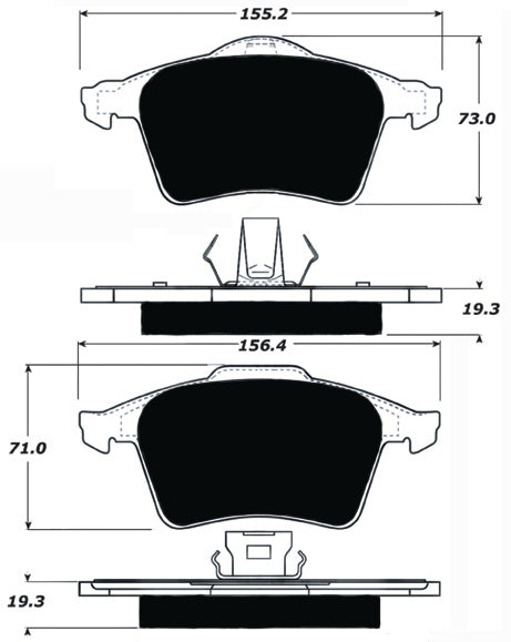 Porterfield Brake Pads for 2012 SAAB 9-3 Aero XWD 345mm F/Discs