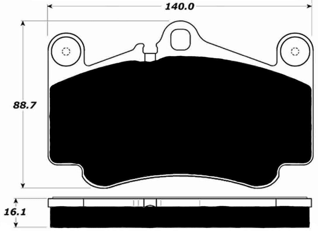Porterfield Brake Pads for 2012 PORSCHE 911 GTS w/Iron Discs