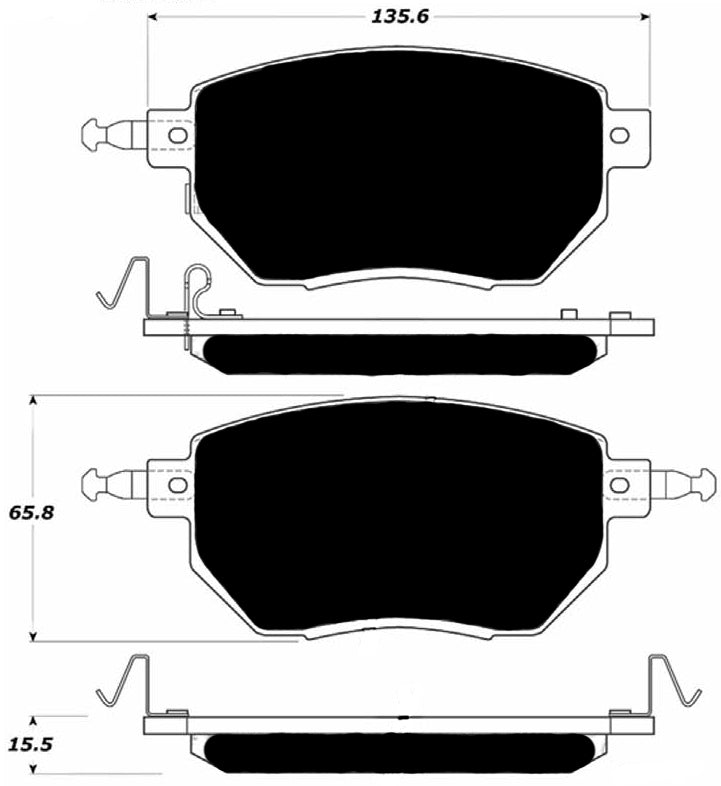 Porterfield Brake Pads for 2008 NISSAN MAXIMA