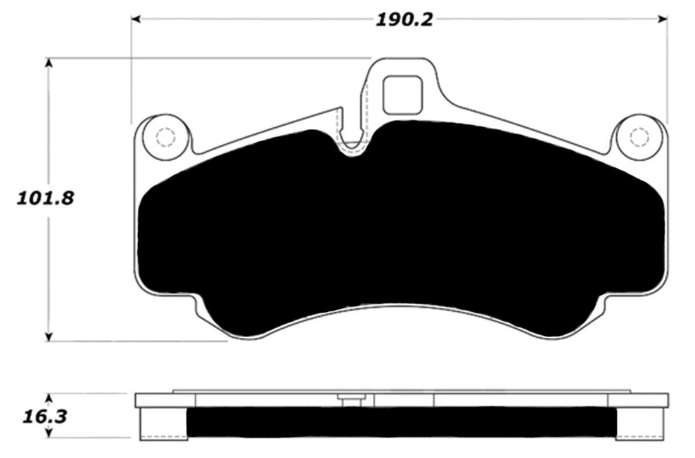 Porterfield Brake Pads for 2012 PORSCHE 911 Turbo w/Iron Discs