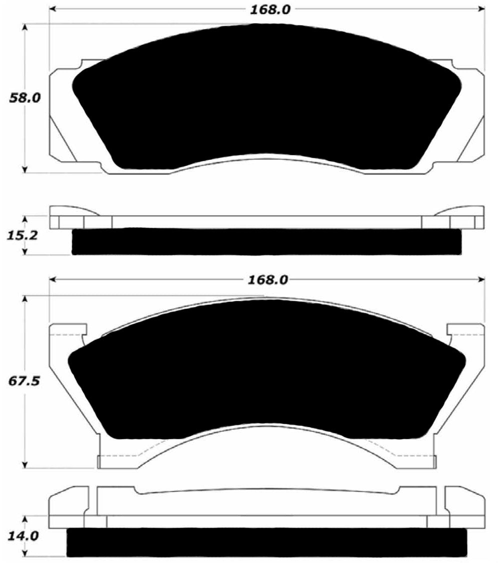 Porterfield Brake Pads for 1965 FORD MUSTANG w/Lincoln Cal