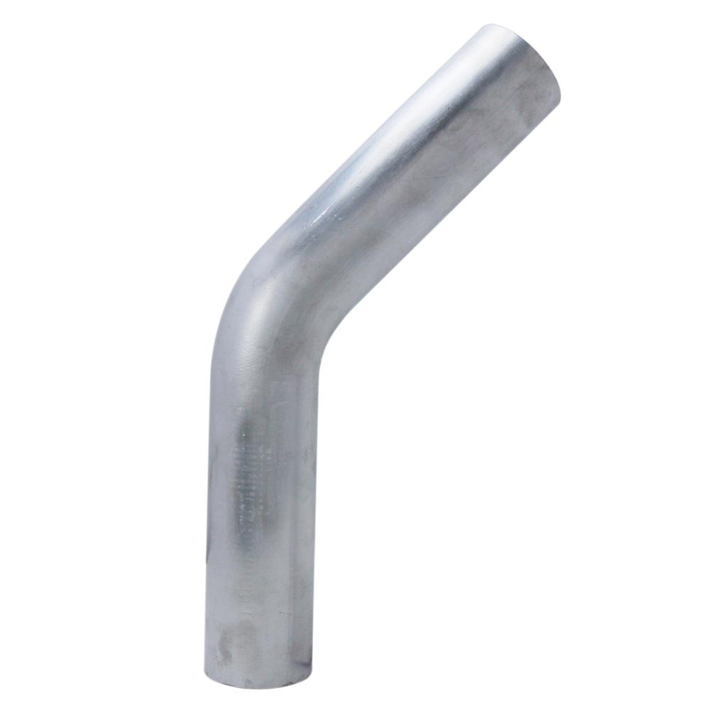 HPS Performance Products HPS 3-1/8" OD 45 Degree Bend 6061 Aluminum Elbow Pipe Tubing w/ 5" CLR