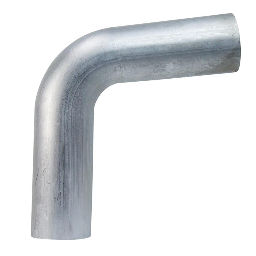 HPS Performance Products HPS 2-1/2" OD 80 Degree Bend 6061 Aluminum Elbow Pipe Tubing 16 Gauge w/ 4" CLR