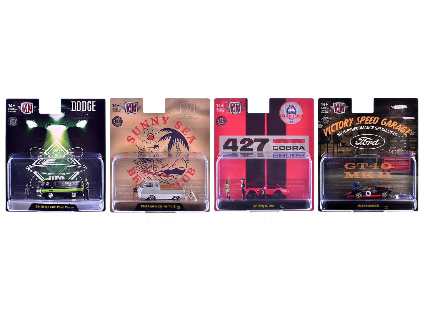 "Auto News" Release 17 Set of 4 Cars Limited Edition to 8500 pieces Worldwide 1/64 Diecast Model Cars by M2 Machines  free shipping USA