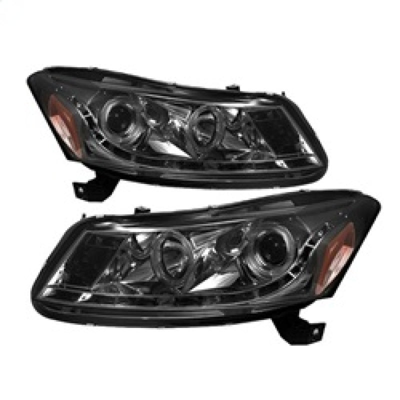 Spyder Honda Accord 08-12 4Dr Projector Headlights- LED Halo DRL Smke PRO-YD-HA08-4D-HL-SM 5010681