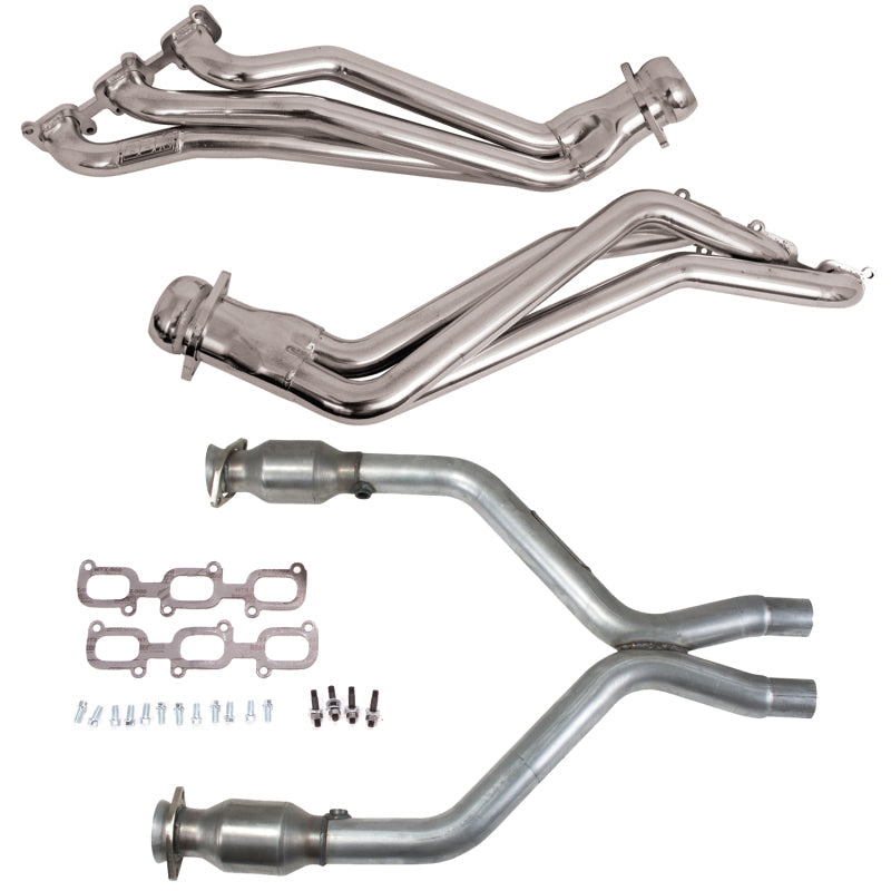 BBK 11-14 Ford Mustang V6 1-3/4 Long Tube Headers w/High Flow Catted X-Pipe (Silver Ceramic) 16422
